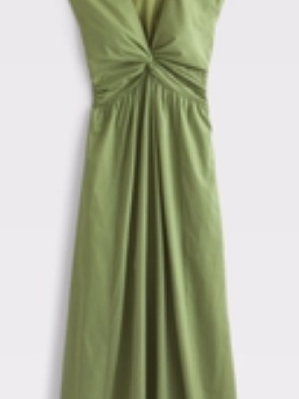 Green Twist-Front Women's Dress
